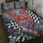 Nigeria Traditional Coral Bead Attire Quilt Bed Set Tribal African Style