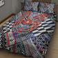 Nigeria Traditional Coral Bead Attire Quilt Bed Set Tribal African Style