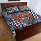 Nigeria Traditional Coral Bead Attire Quilt Bed Set Tribal African Style