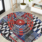 Nigeria Traditional Coral Bead Attire Round Carpet Tribal African Style