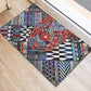 Nigeria Traditional Coral Bead Attire Rubber Doormat Tribal African Style