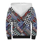 Nigeria Traditional Coral Bead Attire Sherpa Hoodie Tribal African Style