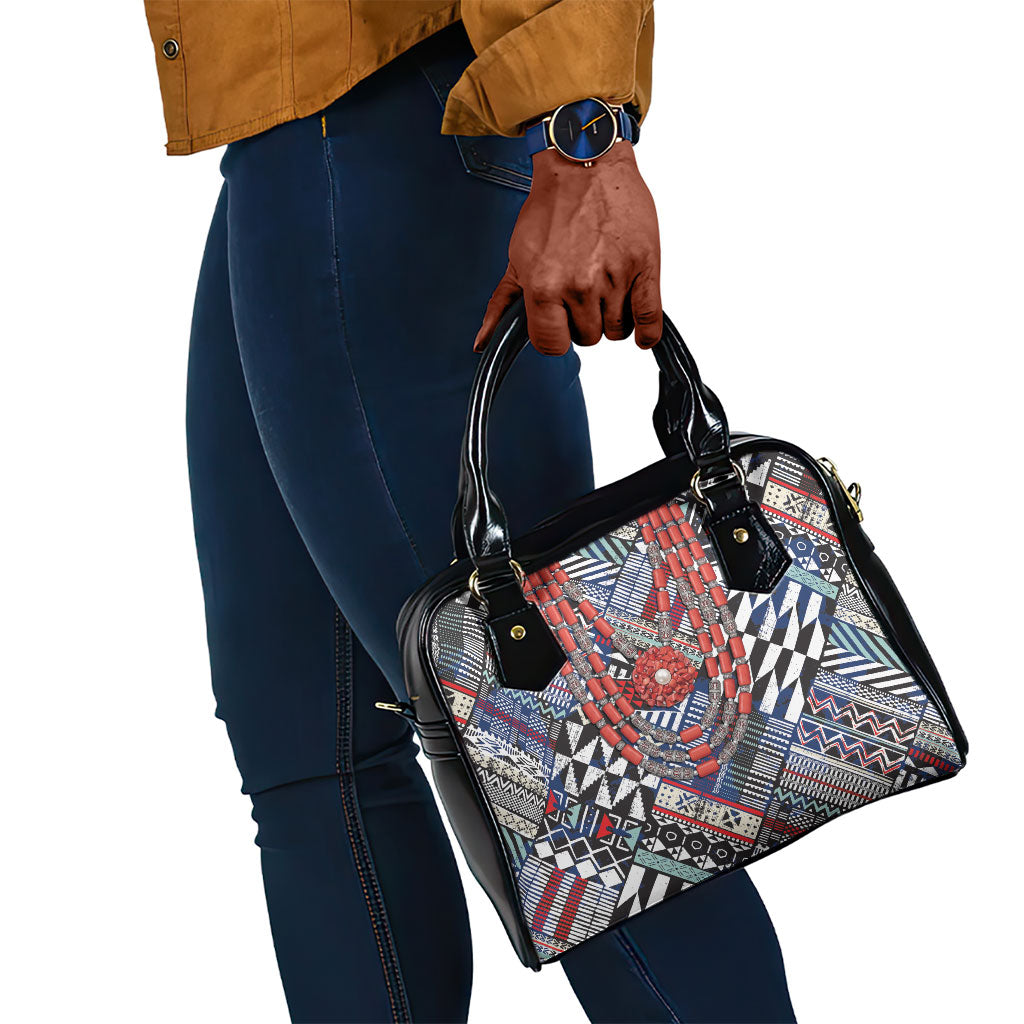 Nigeria Traditional Coral Bead Attire Shoulder Handbag Tribal African Style
