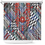 Nigeria Traditional Coral Bead Attire Shower Curtain Tribal African Style