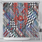 Nigeria Traditional Coral Bead Attire Shower Curtain Tribal African Style
