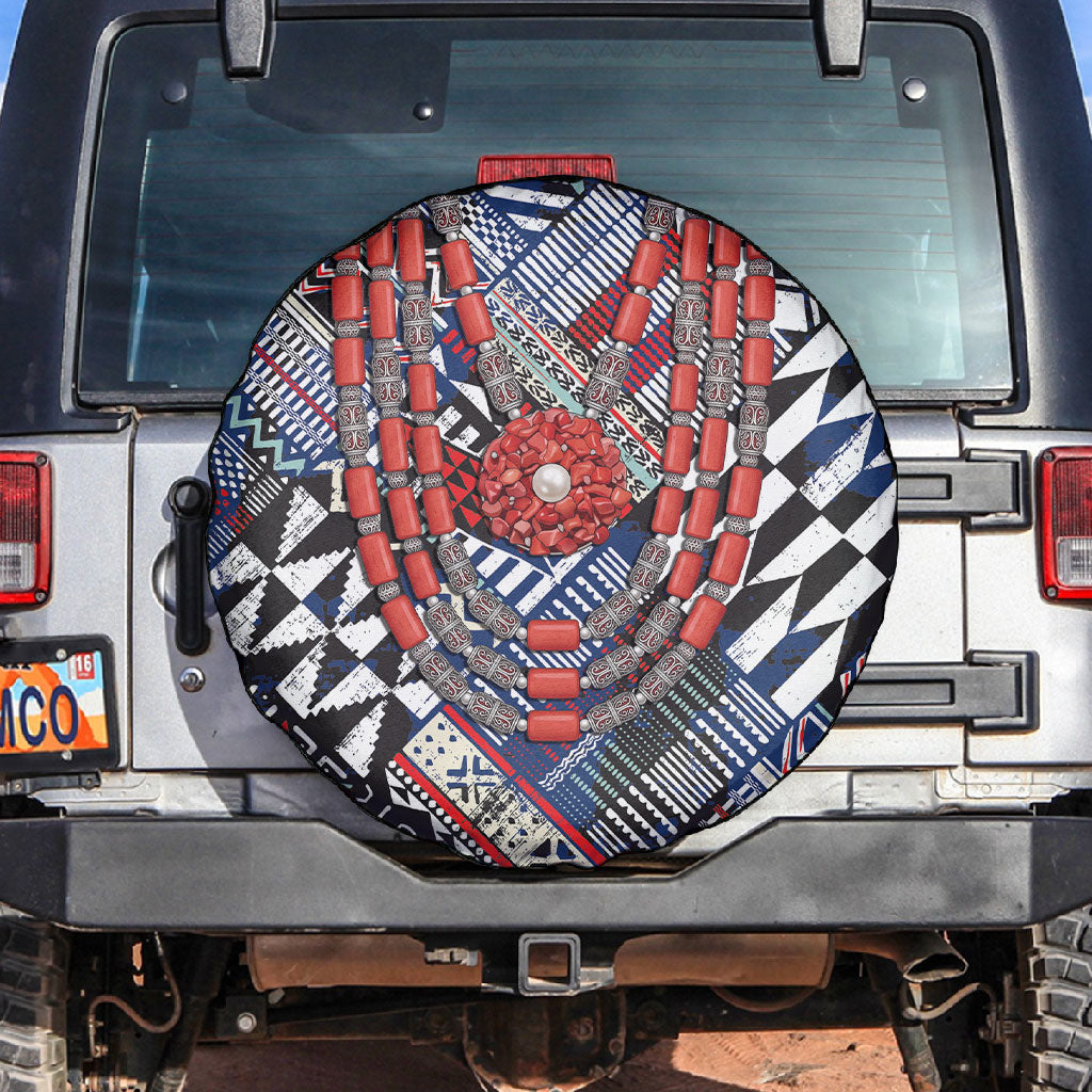 Nigeria Traditional Coral Bead Attire Spare Tire Cover Tribal African Style