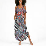 Nigeria Traditional Coral Bead Attire Summer Maxi Dress Tribal African Style