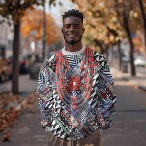 Nigeria Traditional Coral Bead Attire Sweatshirt Tribal African Style