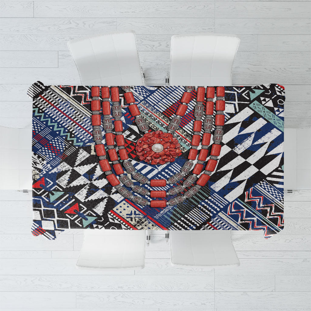 Nigeria Traditional Coral Bead Attire Tablecloth Tribal African Style