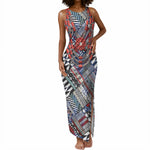 Nigeria Traditional Coral Bead Attire Tank Maxi Dress Tribal African Style