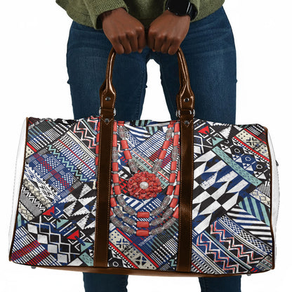 Nigeria Traditional Coral Bead Attire Travel Bag Tribal African Style