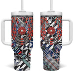 Nigeria Traditional Coral Bead Attire Tumbler With Handle Tribal African Style