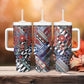 Nigeria Traditional Coral Bead Attire Tumbler With Handle Tribal African Style