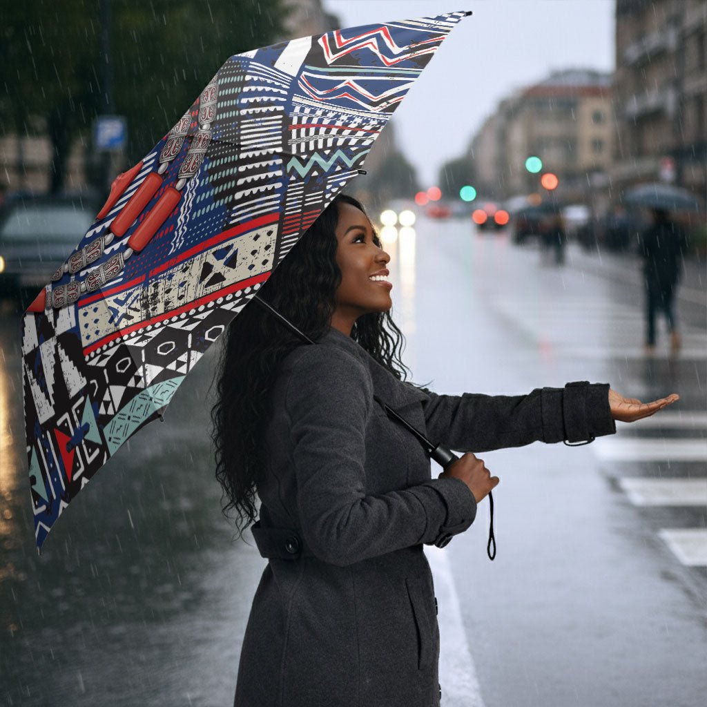 Nigeria Traditional Coral Bead Attire Umbrella Tribal African Style