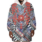 Nigeria Traditional Coral Bead Attire Wearable Blanket Hoodie Tribal African Style