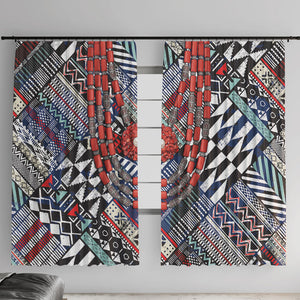 Nigeria Traditional Coral Bead Attire Window Curtain Tribal African Style