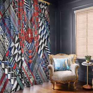 Nigeria Traditional Coral Bead Attire Window Curtain Tribal African Style