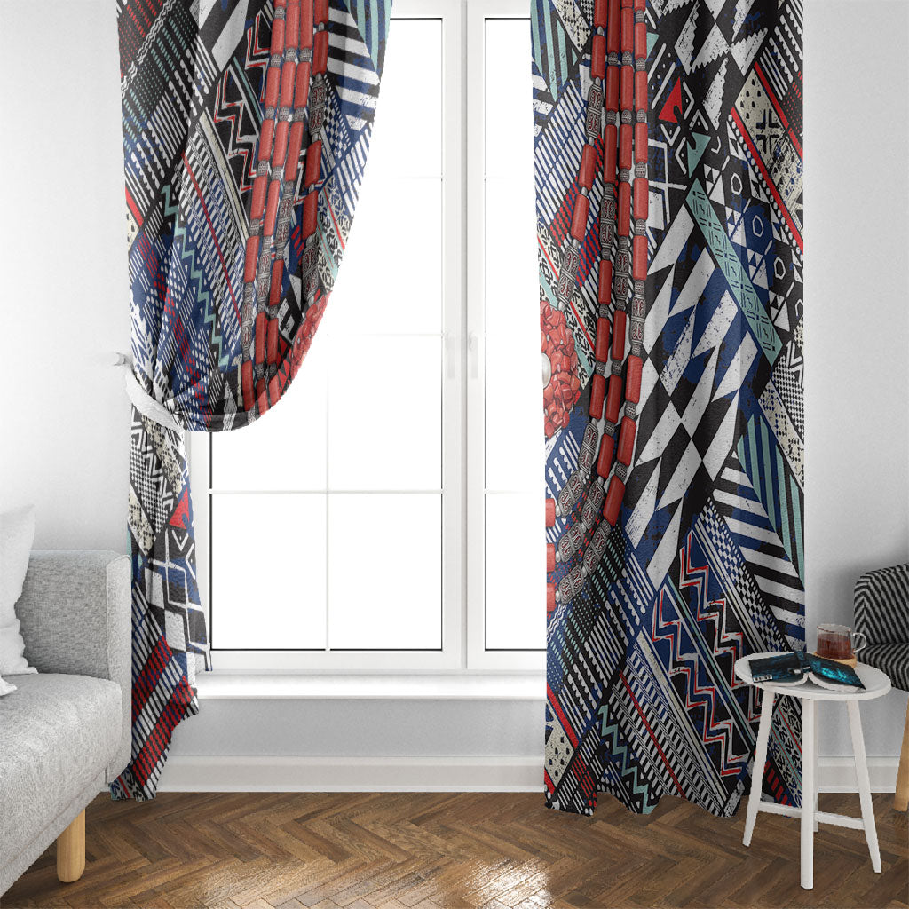 Nigeria Traditional Coral Bead Attire Window Curtain Tribal African Style
