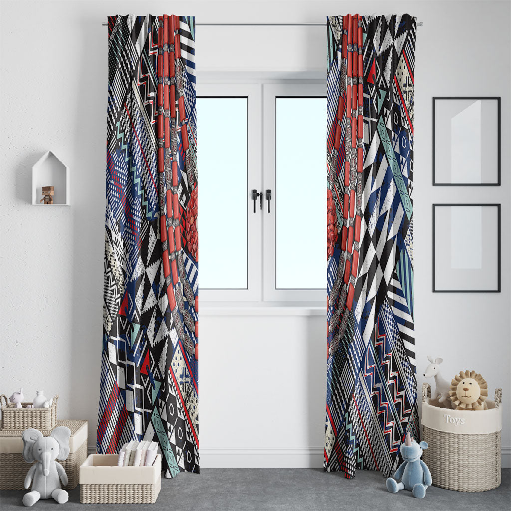 Nigeria Traditional Coral Bead Attire Window Curtain Tribal African Style