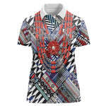 Nigeria Traditional Coral Bead Attire Women Polo Shirt Tribal African Style