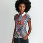 Nigeria Traditional Coral Bead Attire Women Polo Shirt Tribal African Style