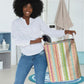 Nigerian Aso Oke African Ethnic Stripes Laundry Basket