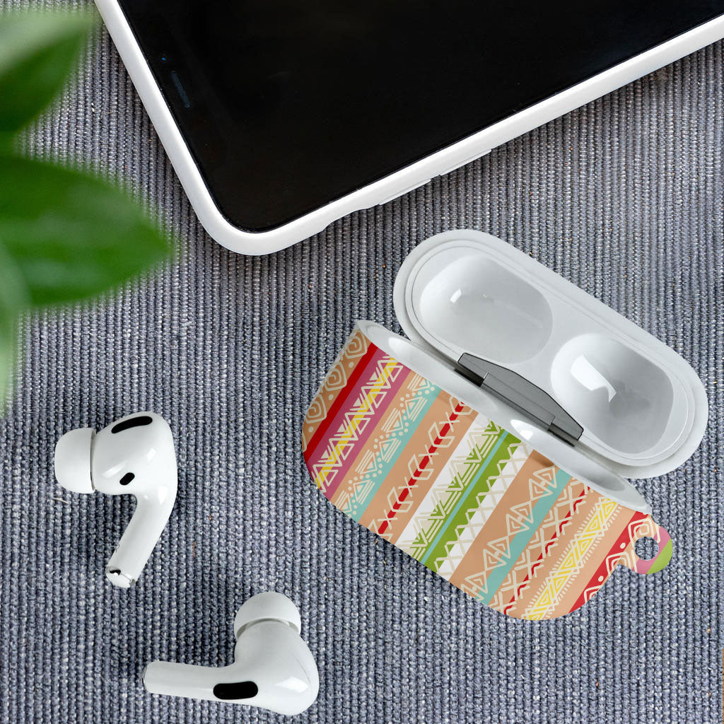 Nigerian Aso Oke African Ethnic Stripes AirPods Case