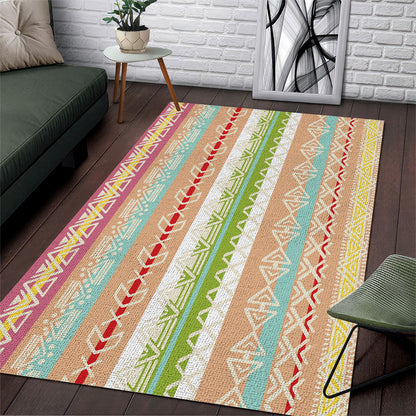 Nigerian Aso Oke African Ethnic Stripes Area Rug