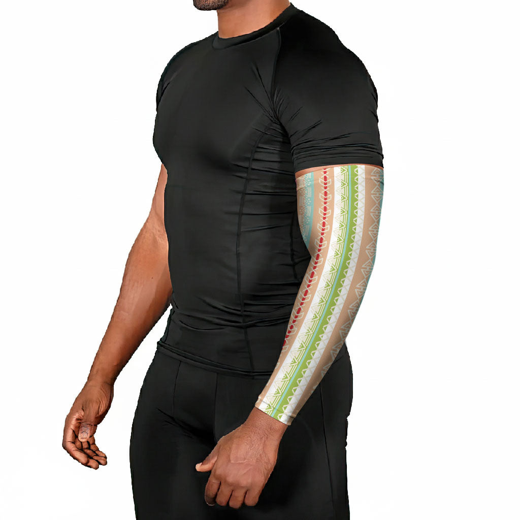 Nigerian Aso Oke African Ethnic Stripes Arm Sleeves