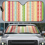 Nigerian Aso Oke African Ethnic Stripes Auto Sun Shade