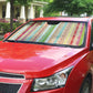 Nigerian Aso Oke African Ethnic Stripes Auto Sun Shade