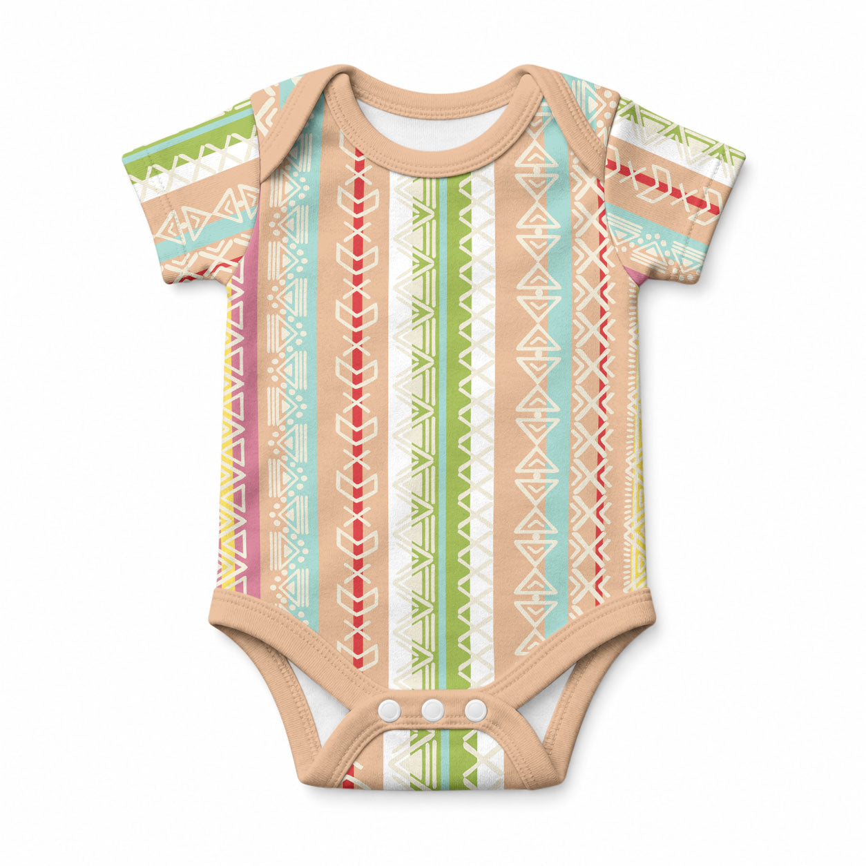 Nigerian Aso Oke African Ethnic Stripes Baby Onesie