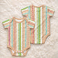 Nigerian Aso Oke African Ethnic Stripes Baby Onesie