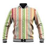 Nigerian Aso Oke African Ethnic Stripes Baseball Jacket