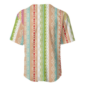 Nigerian Aso Oke African Ethnic Stripes Baseball Jersey