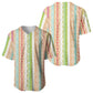 Nigerian Aso Oke African Ethnic Stripes Baseball Jersey