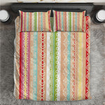 Nigerian Aso Oke African Ethnic Stripes Bedding Set