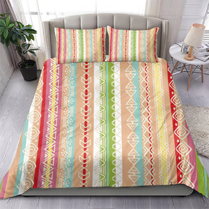 Nigerian Aso Oke African Ethnic Stripes Bedding Set