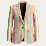 Nigerian Aso Oke African Ethnic Stripes Blazer