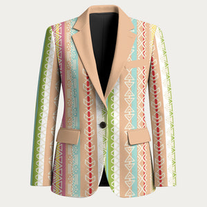 Nigerian Aso Oke African Ethnic Stripes Blazer