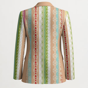 Nigerian Aso Oke African Ethnic Stripes Blazer