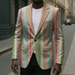 Nigerian Aso Oke African Ethnic Stripes Blazer