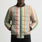 Nigerian Aso Oke African Ethnic Stripes Bomber Puffer Jacket