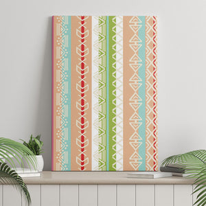 Nigerian Aso Oke African Ethnic Stripes Canvas Wall Art