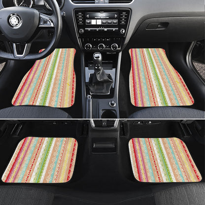 Nigerian Aso Oke African Ethnic Stripes Car Mats