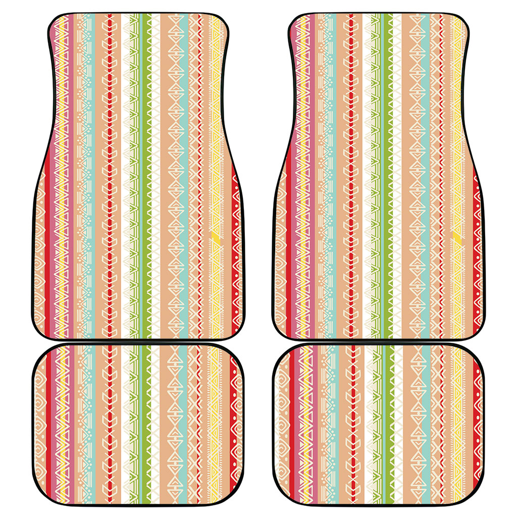 Nigerian Aso Oke African Ethnic Stripes Car Mats