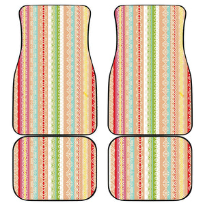 Nigerian Aso Oke African Ethnic Stripes Car Mats