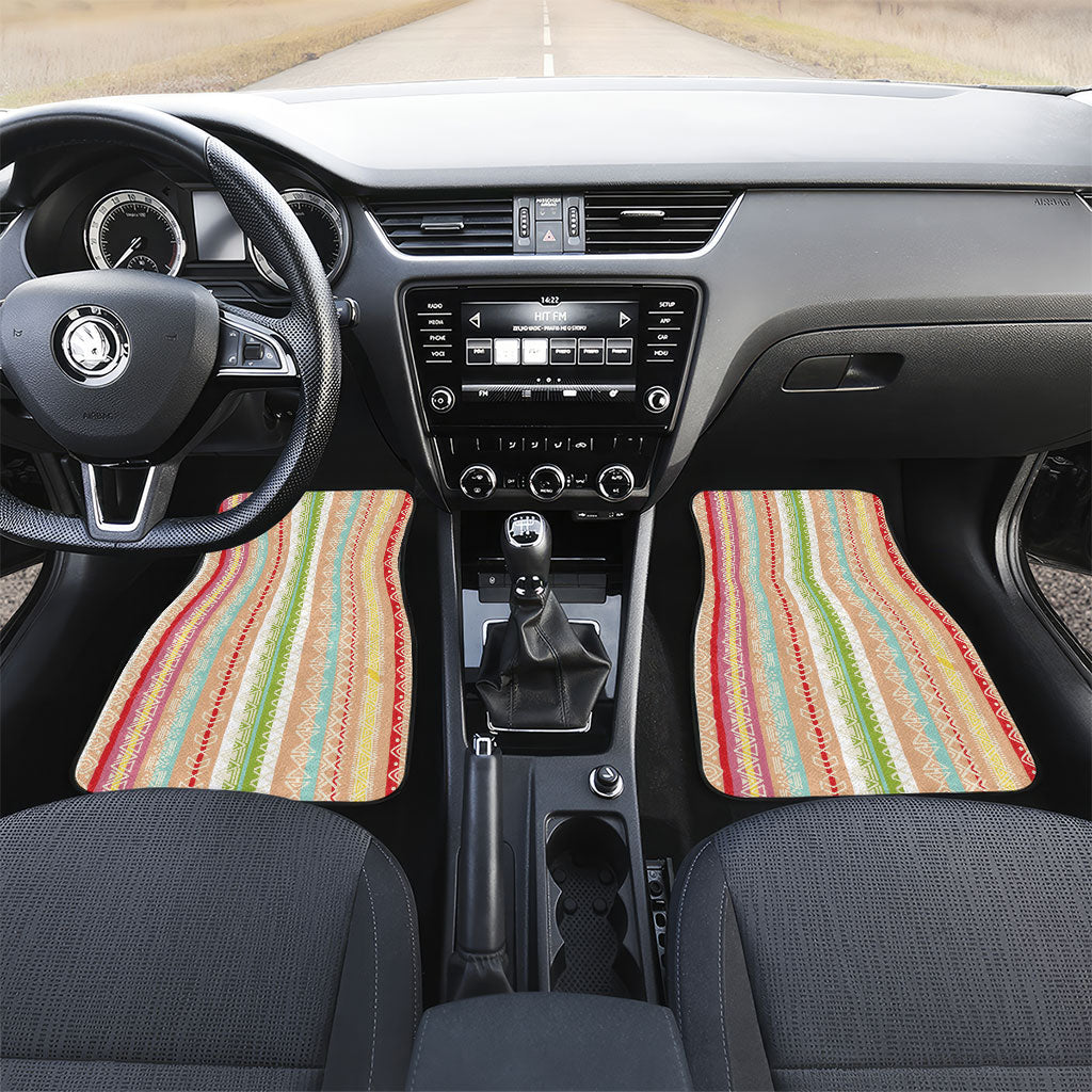 Nigerian Aso Oke African Ethnic Stripes Car Mats