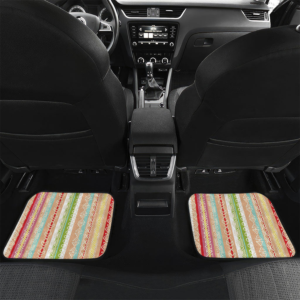 Nigerian Aso Oke African Ethnic Stripes Car Mats