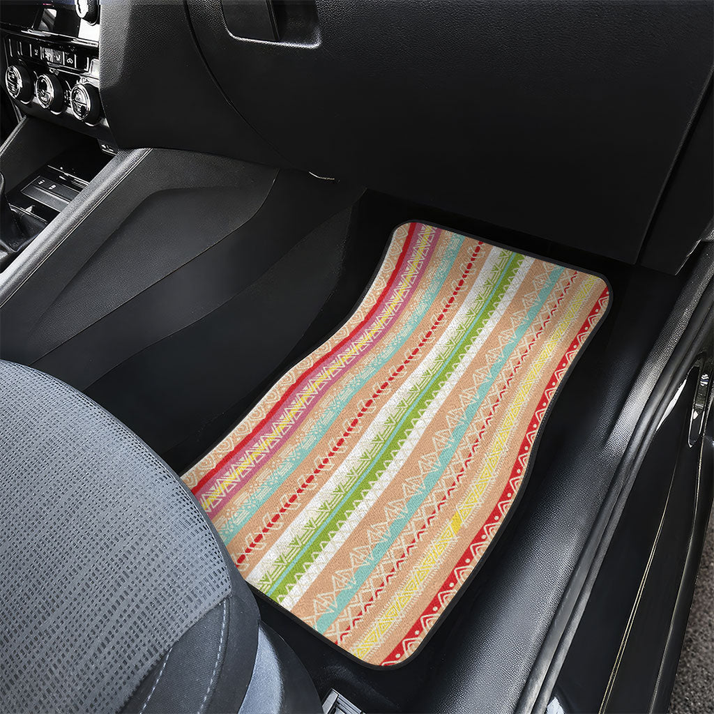Nigerian Aso Oke African Ethnic Stripes Car Mats
